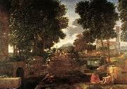 POUSSIN, Nicolas A Roman Road af oil on canvas